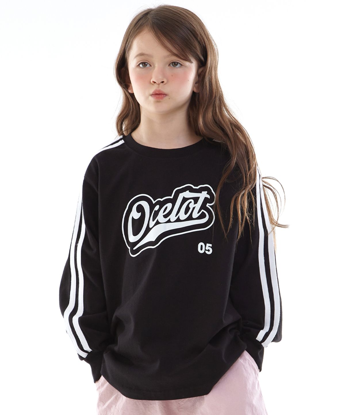 오실롯 주니어(OCELOT JUNIOR) A33  투라인 긴팔티셔츠 (블랙)