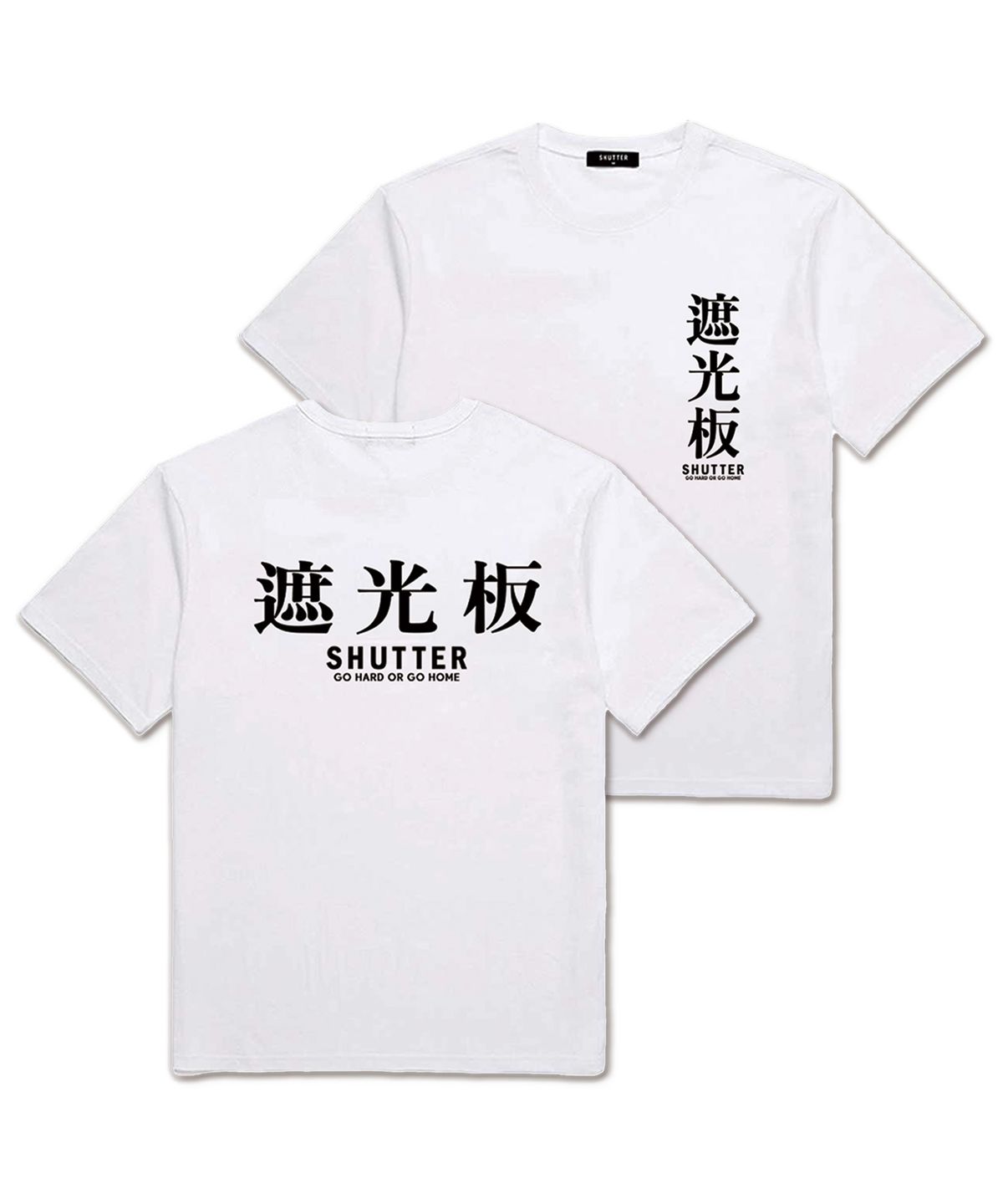 셔터(SHUTTER) TEXT LOGO VER.2 오버핏 반팔 티셔츠 (SS025) 화이트