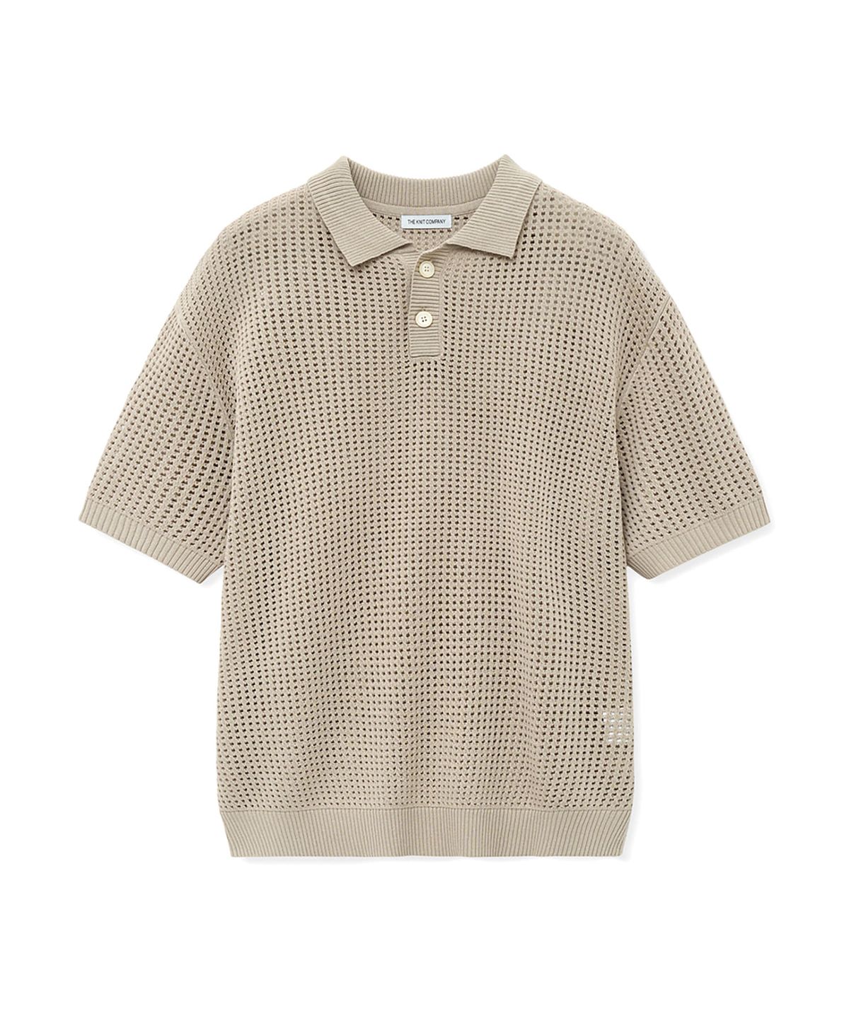 더니트컴퍼니(THEKNITCOMPANY) 린넨 블렌드 크로쉐 카라 니트 [베이지]