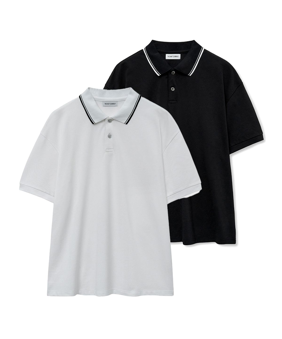 더니트컴퍼니(THEKNITCOMPANY) [2PACK] 수피마 쿨맥스 피케 카라 티셔츠