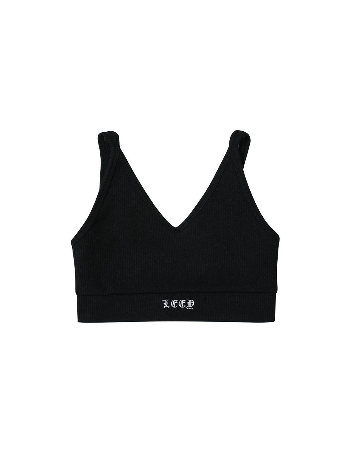 와이이이엘(YEEL) LOGO DOUBLE STRAP BRALETTE BLACK