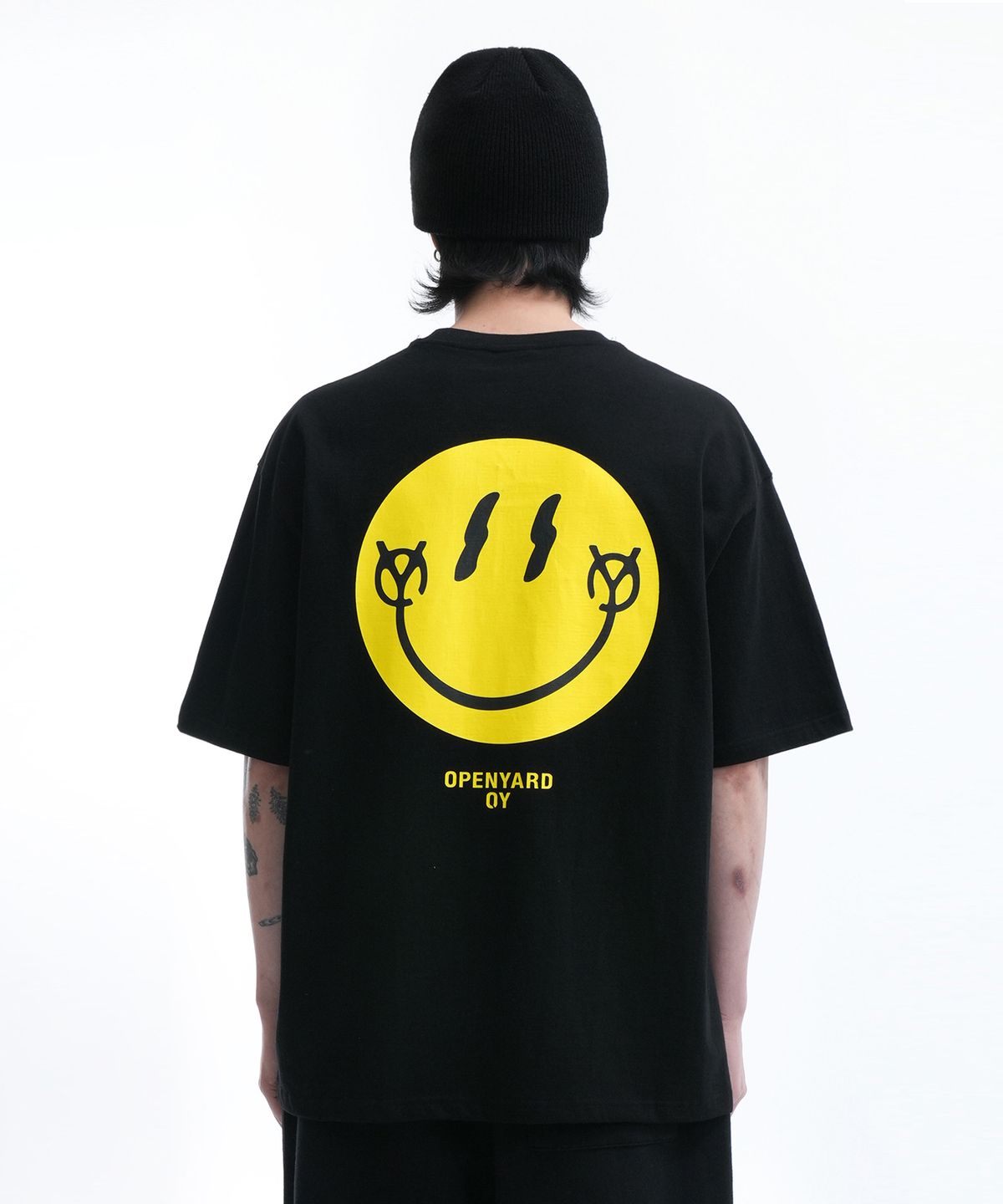 오픈야드(오와이)(OPENYARD(OY)) SMILE LOGO T-BLACK