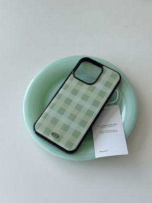 [아이폰17출시][+맥세이프][+갤럭시S26]Mint chess 에폭시 블랙 범퍼 케이스