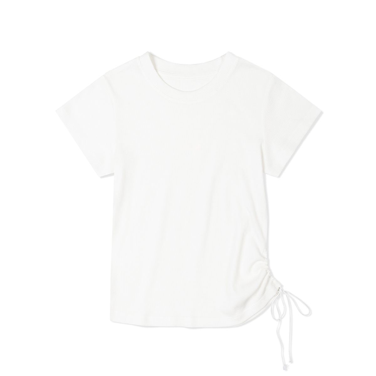 모아(MOAA) 와플 셔링 숏 슬리브 (WHITE)