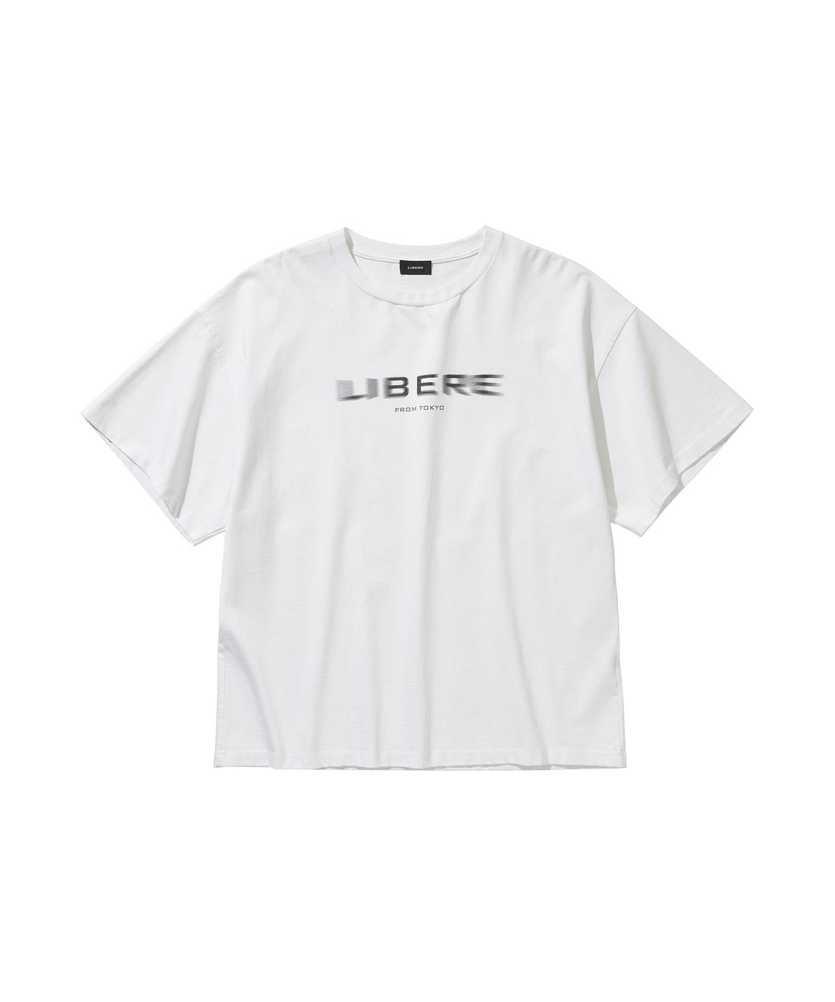리베레(LIBERE) BLUR LOGO SS T SHIRT / WHITE