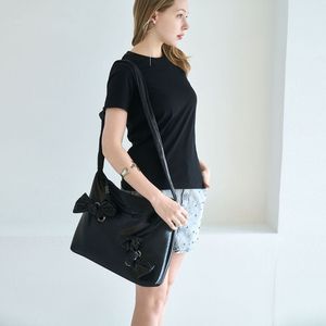 투리본 크로스백- 블랙