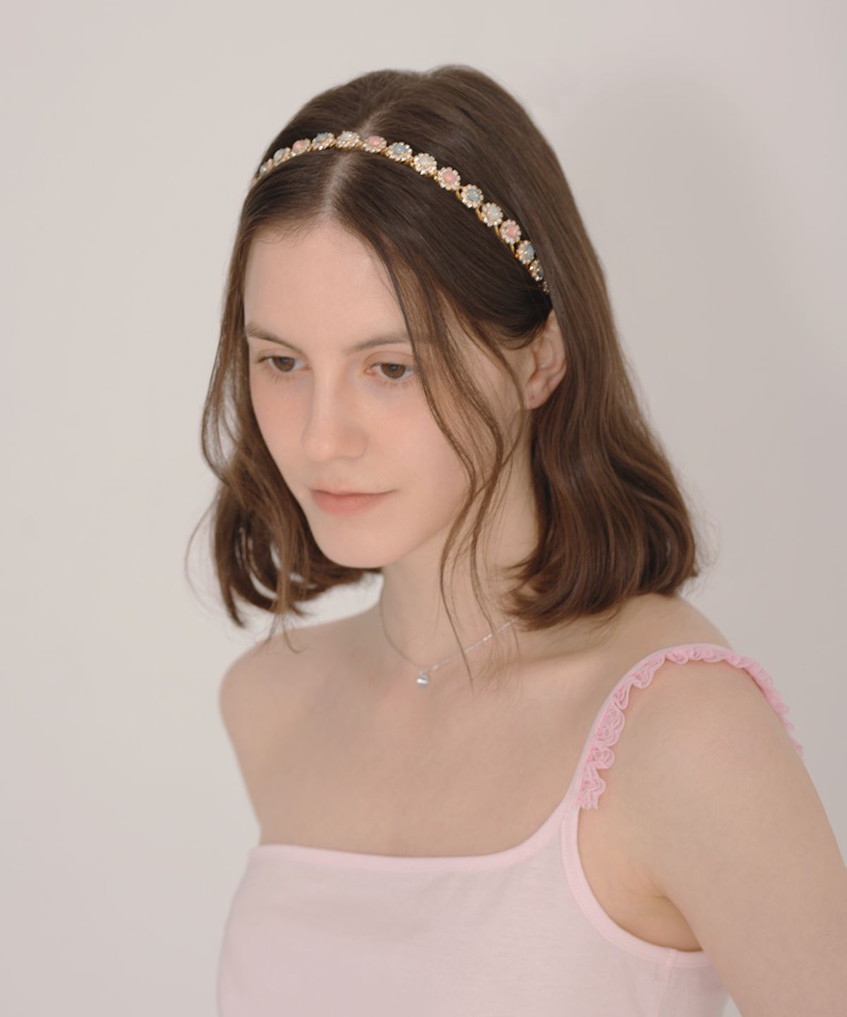 아이스가든에이오공팔(ICE GARDEN A.508) Crystal Embellished Hair Band
