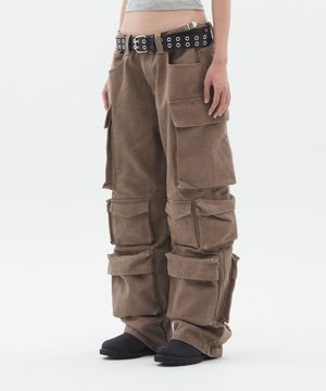 Ten pocket cargo pants_Brown