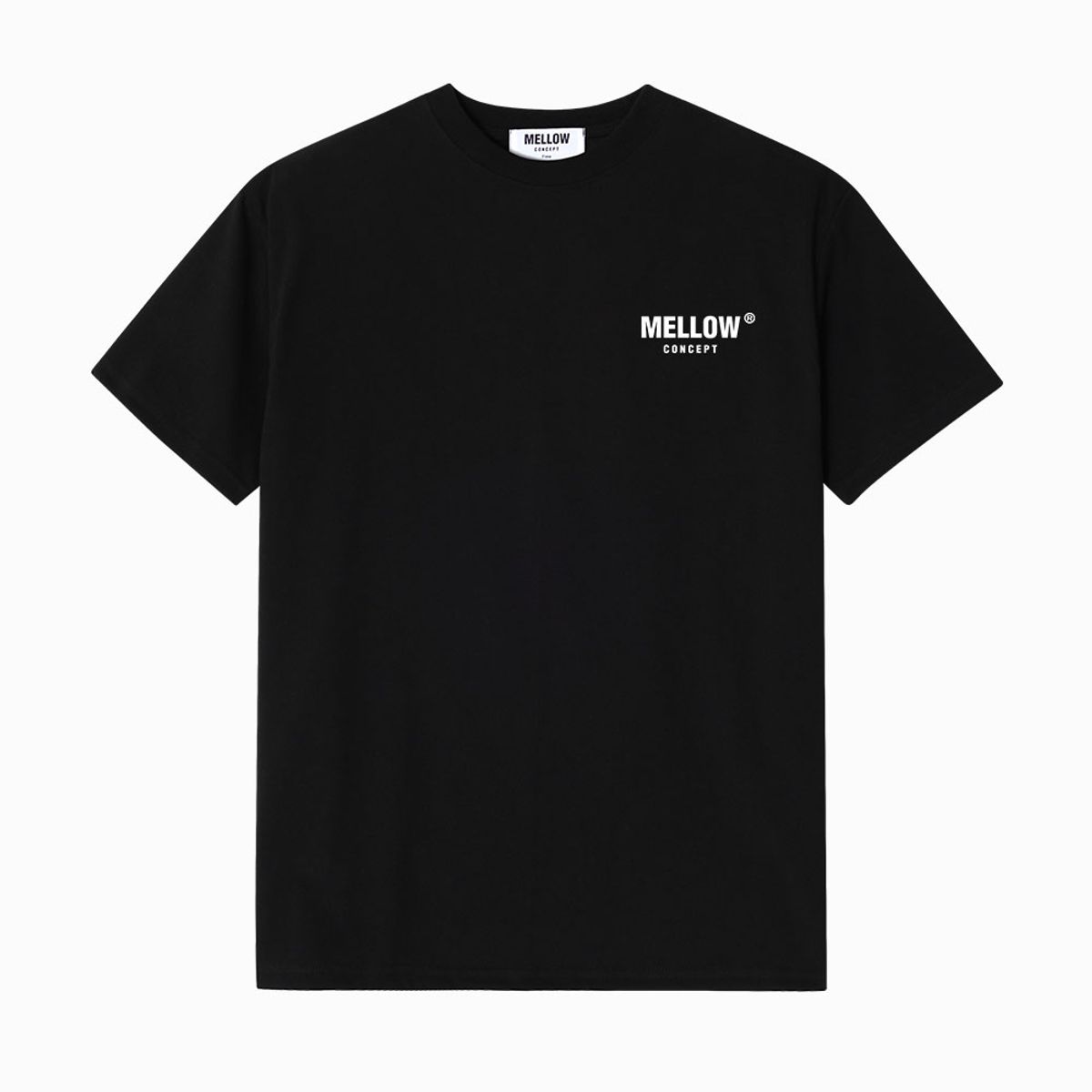멜로우컨셉(MELLOW CONCEPT) U01 Main 로고 반팔티 블랙
