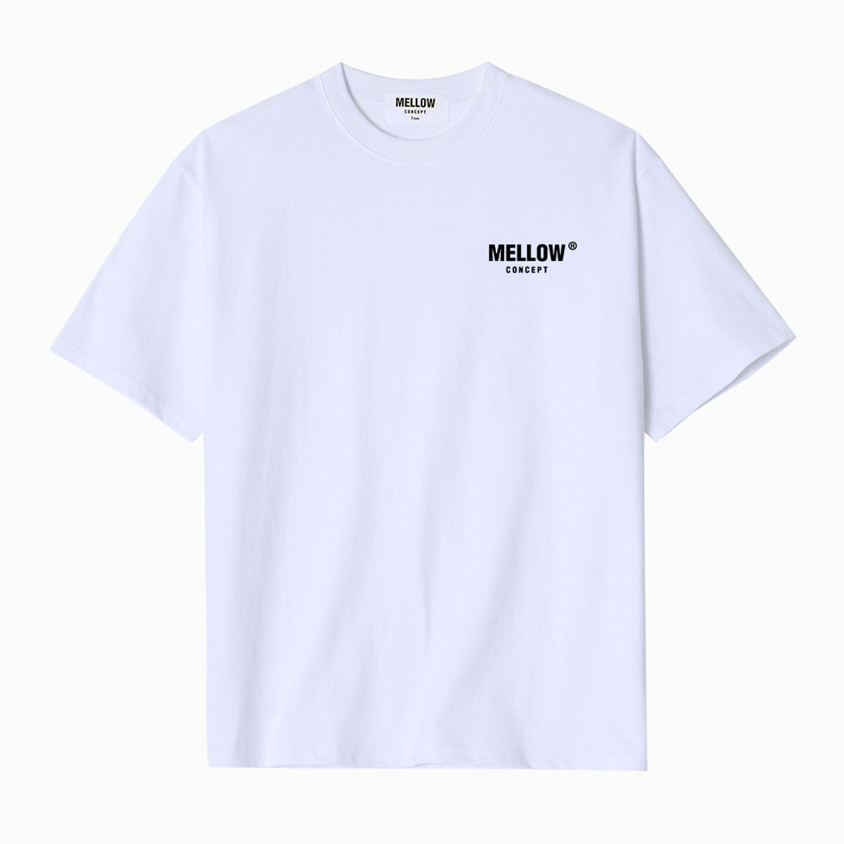 멜로우컨셉(MELLOW CONCEPT) U01 Main 로고 반팔티 화이트