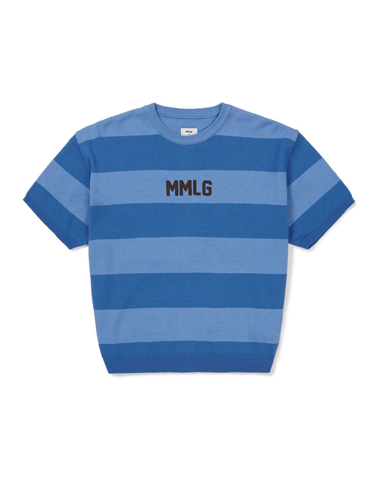 엠엠엘지(MMLG) [Mmlg] BLOCK STRIPE HF KNIT (BLUE)