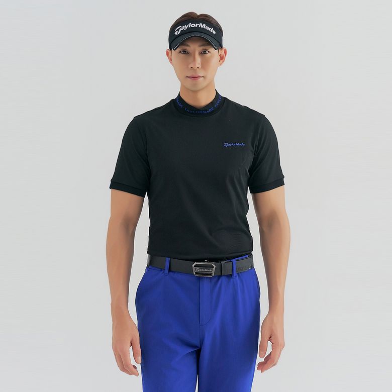 남성 니트패치 하이넥 반팔 티셔츠 TTN-21HG45-199
