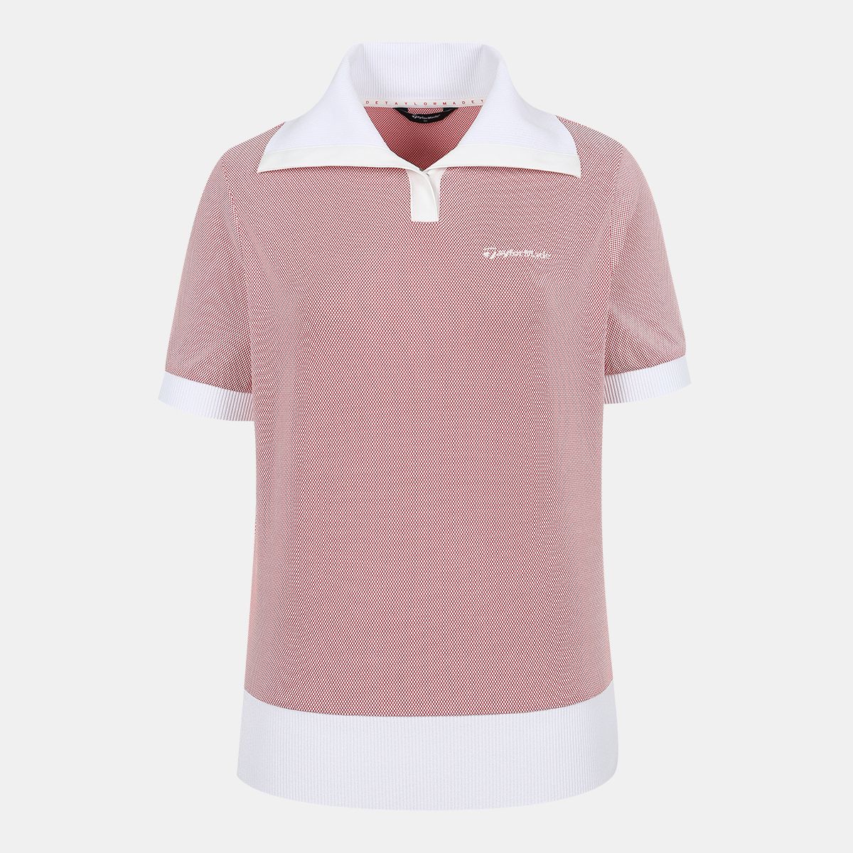 테일러메이드 어패럴(TAYLORMADE APPAREL) 여성 자가드 니트 카라 반팔 티셔츠 T8031TN6141-500