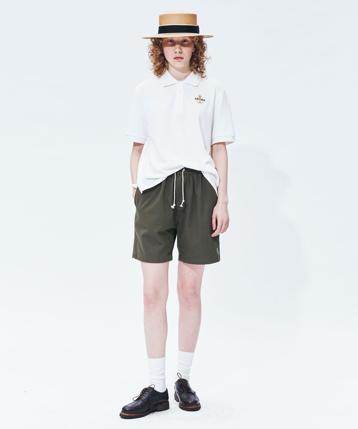 유니폼브릿지(UNIFORM BRIDGE) ubc naval chino shorts(womens) olive green