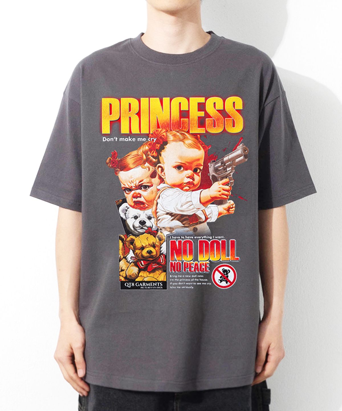 큐티에잇 가먼츠(QT8 GARMENTS) BN Princess Tee (Charcoal)