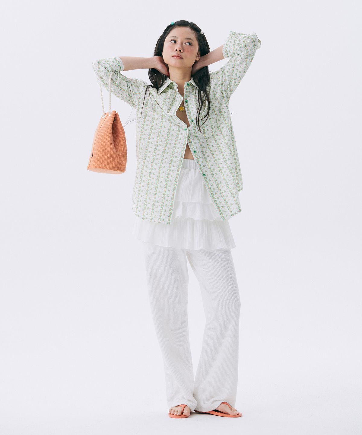 준준스페이스(JUNEJUNE SPACE) Frill Banding Pants_White (프릴 밴딩 팬츠_화이트)