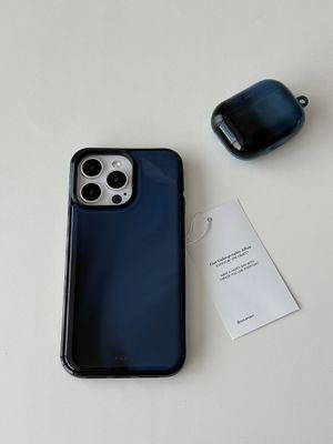 [아이폰17][+맥세이프][+갤럭시S26]Blue tree 에폭시 블랙 범퍼 케이스