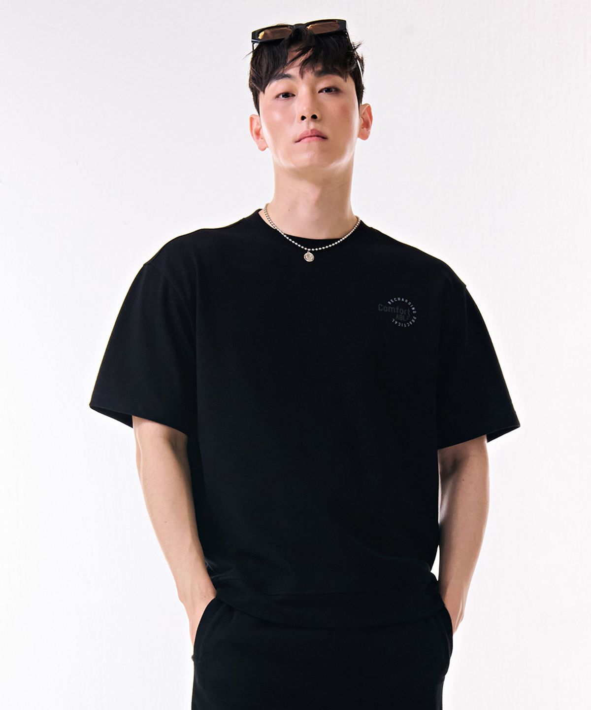 체이스컬트(CHASECULT) 공용 쿨링 코튼 반팔 티셔츠-DBRU5811D03