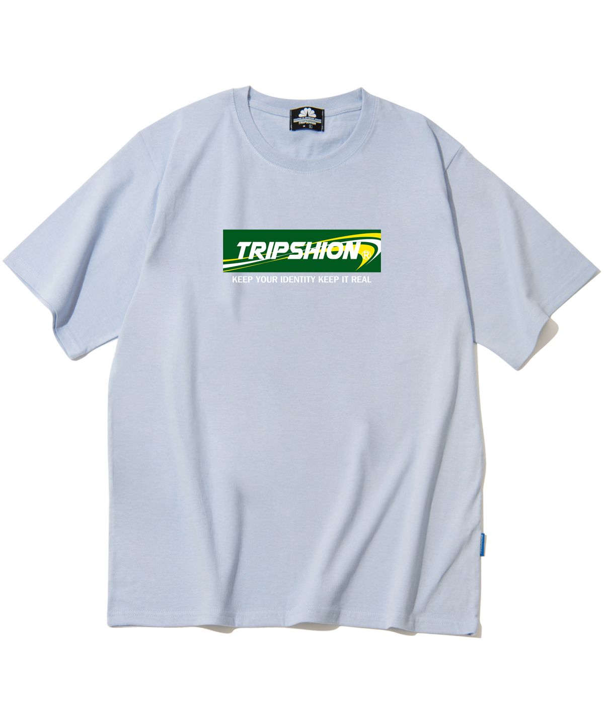 트립션(TRIPSHION) GREEN BOX 로고 티셔츠 - 퍼플