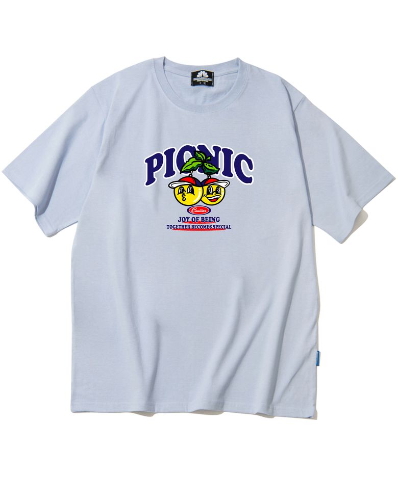 YELLOW BALL PICNIC 그래픽 티셔츠 - 퍼플