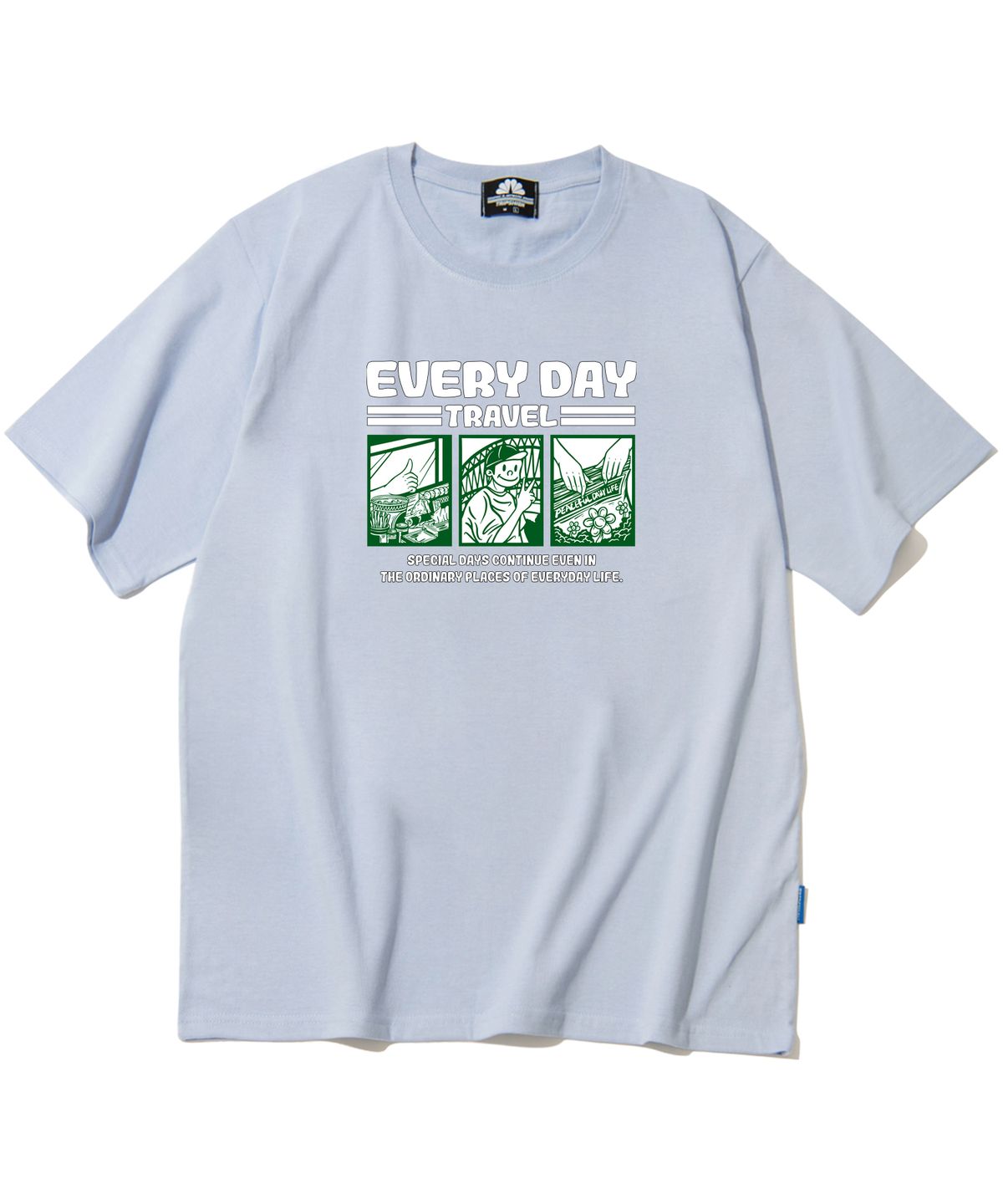 트립션(TRIPSHION) EVERYDAY CARTTON 그래픽 티셔츠 - 퍼플