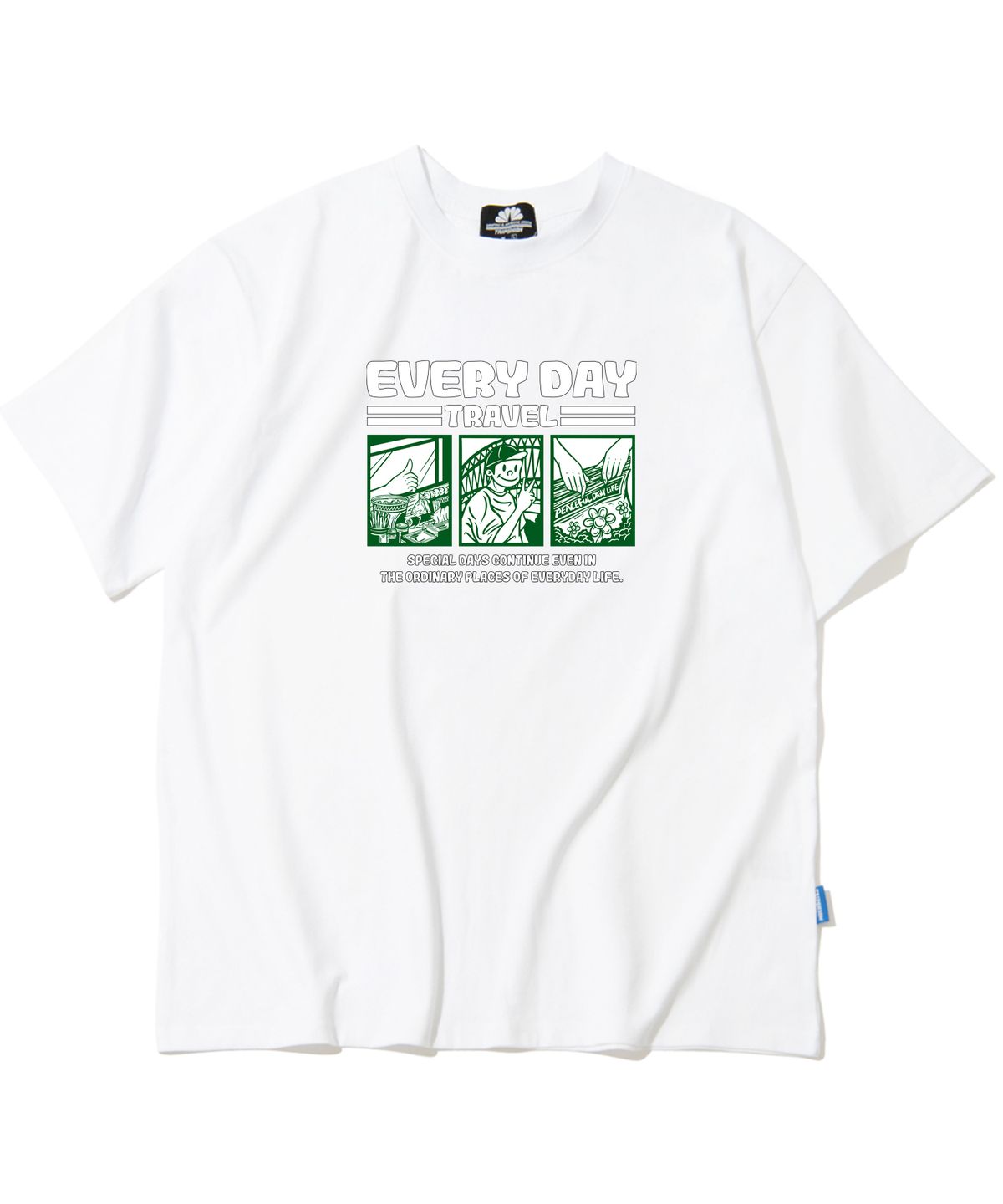 트립션(TRIPSHION) EVERYDAY CARTTON 그래픽 티셔츠 - 화이트