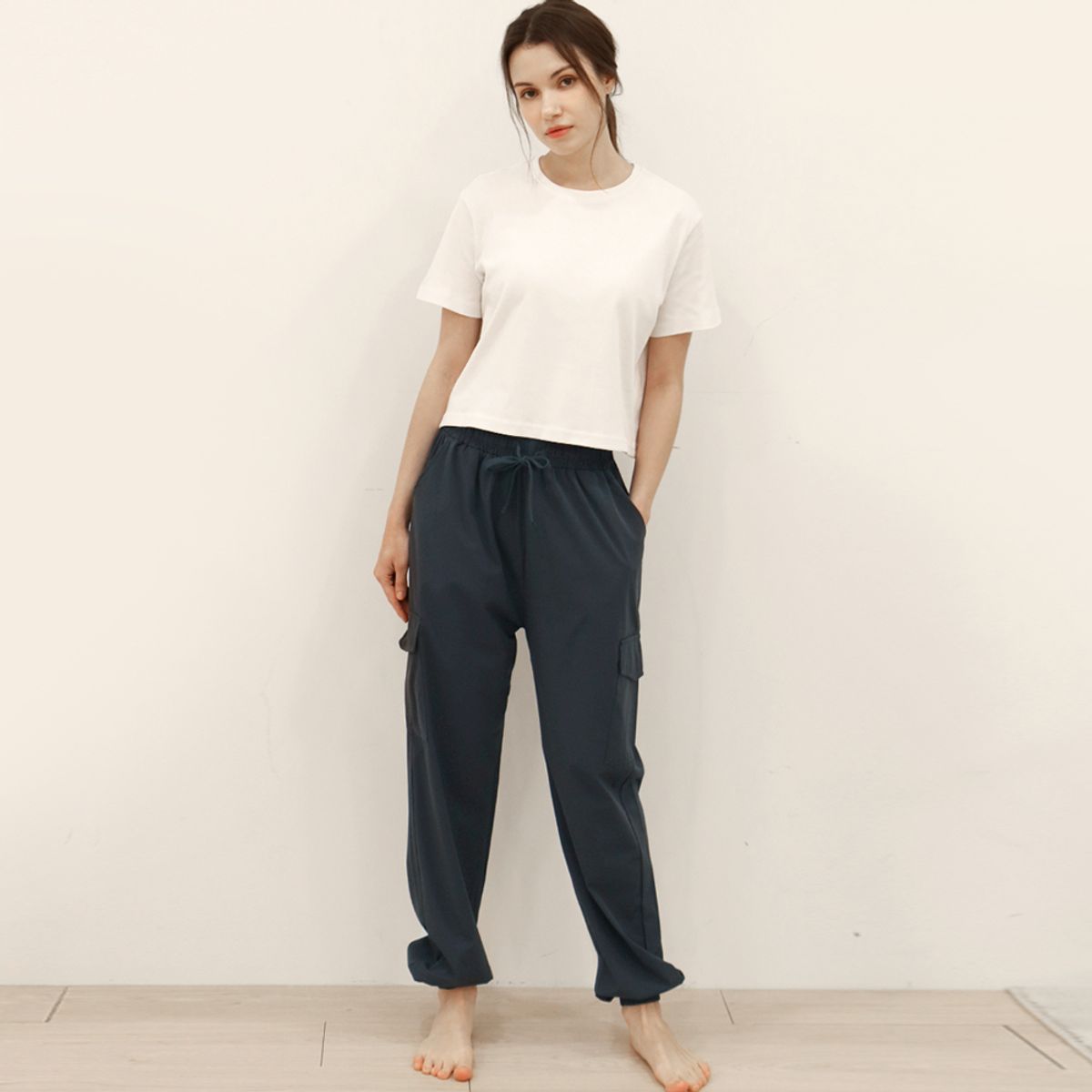 레노마 언더웨어(RENOMA UNDERWEAR) 엘리가모 여성 베이직 9부 카고팬츠 CH_ME15F61906