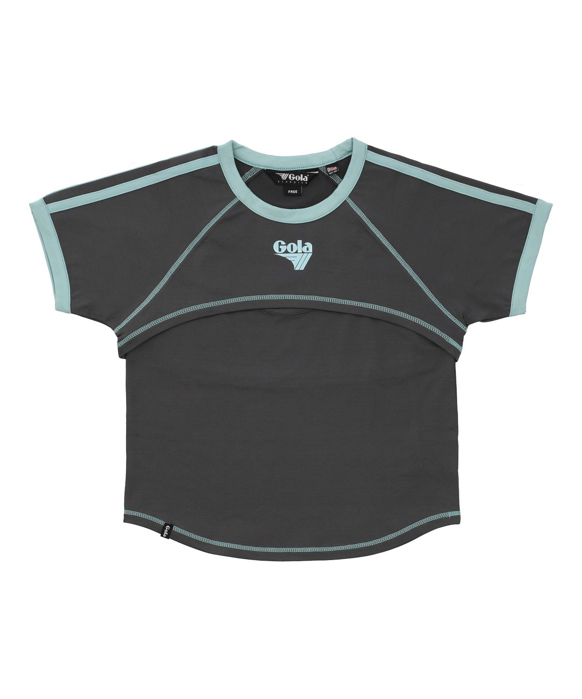 골라(GOLA) W TAPE POINT BOLERO SET [CHARCOAL]