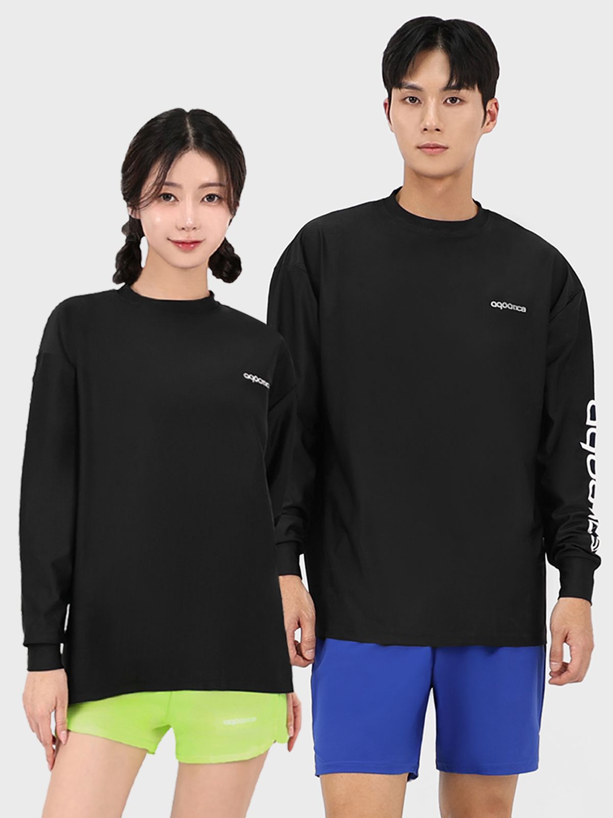 아쿠아티카(AQUATICA) 루즈핏 유니섹스 롱슬리브 AQAUTS24001 상의단품 3종세트