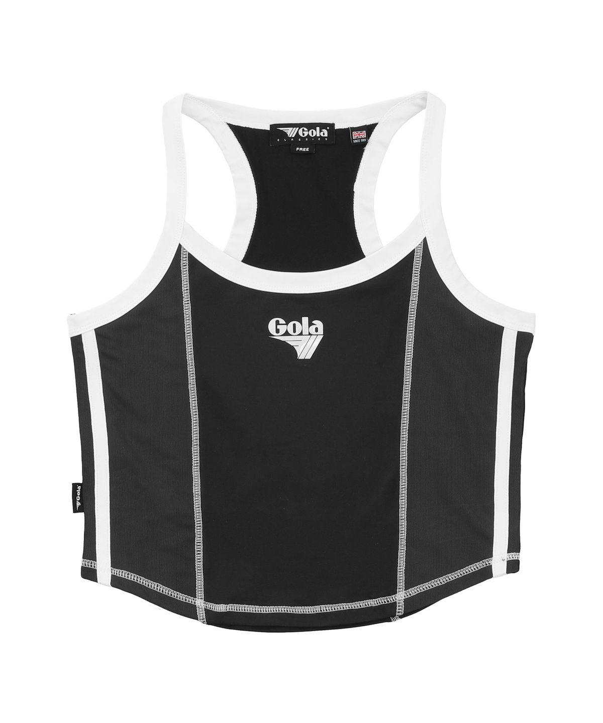 골라(GOLA) W TAPE POINT SLEEVELESS [BLACK]