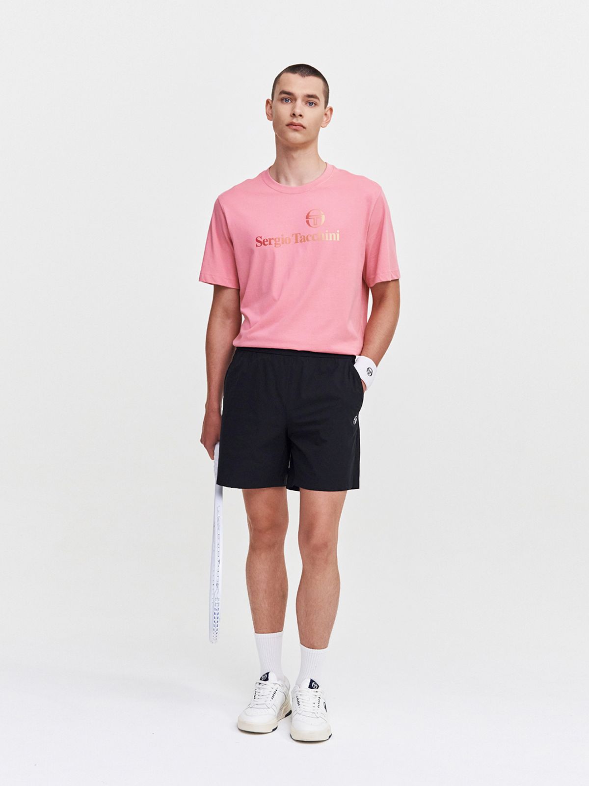 세르지오 타키니(SERGIO TACCHINI) M 데일리 반팔 티셔츠 (Pink)