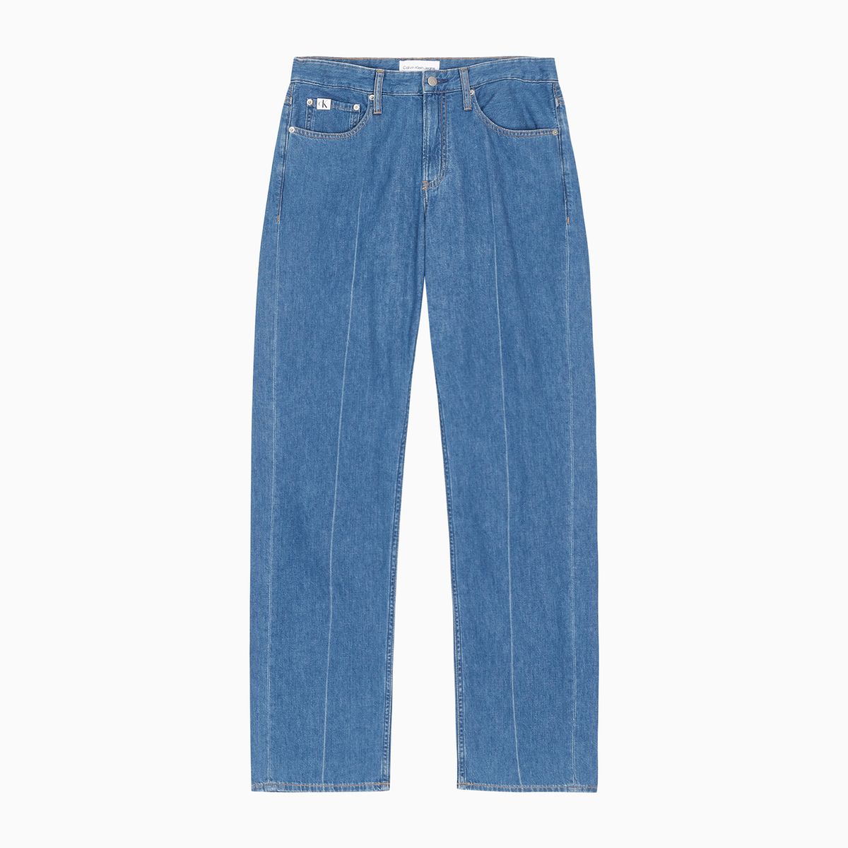 캘빈클라인 진(CALVIN KLEIN JEANS) 남 미드블루 90s 스트레이트핏 미드블루 린넨 데님 J325419 1A4