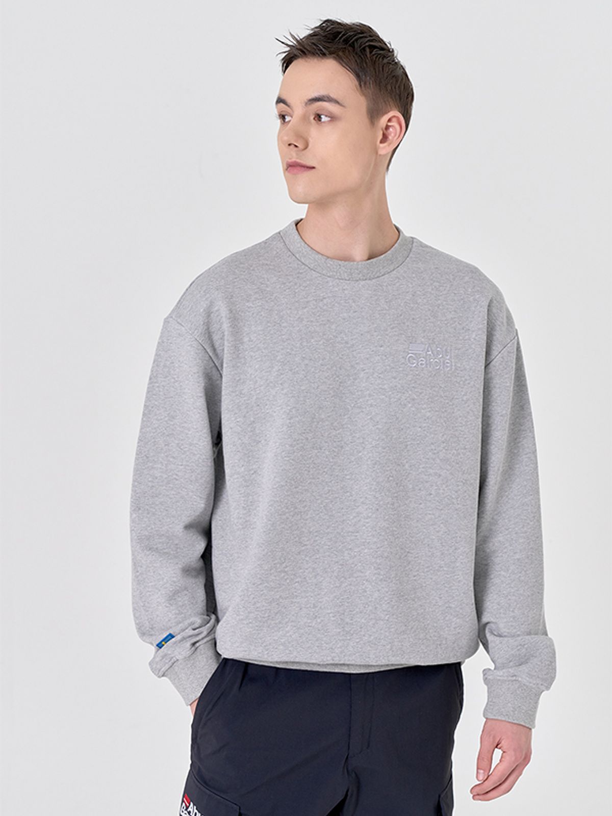 아부가르시아(ABU GARCIA) 크루넥 스웻 셔츠 MELANGE GREY