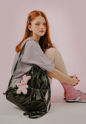 메탈릭 스트링 백 (카키)