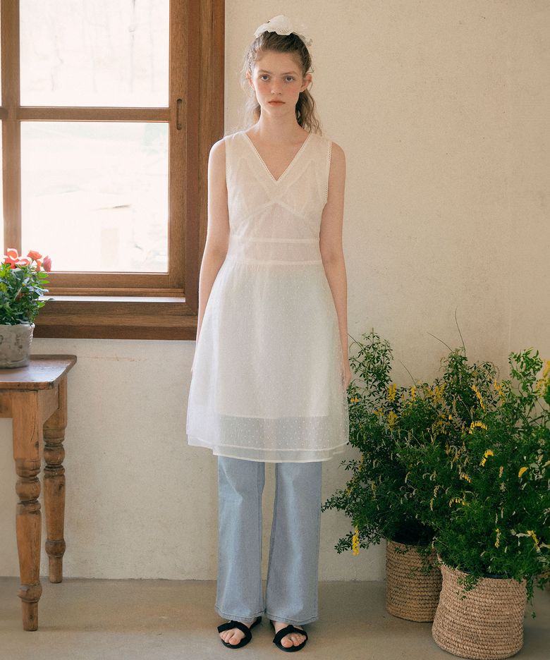 LACE LAYERED ONEPIECE IVORY