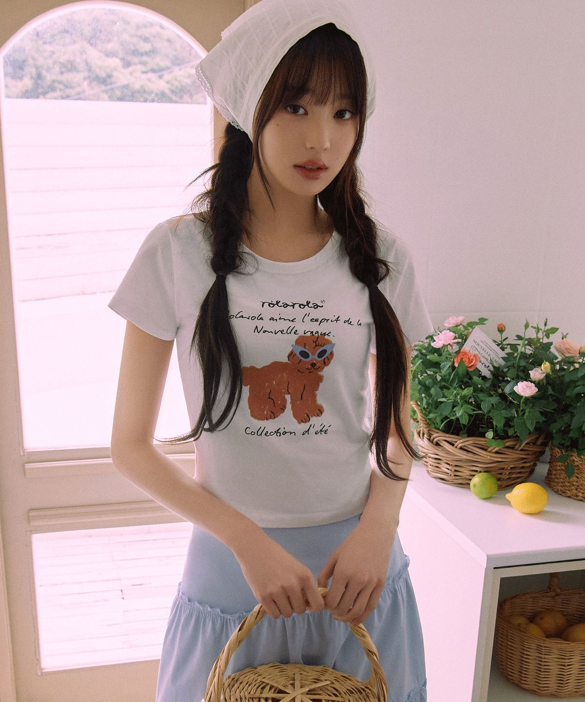 로라로라(ROLAROLA) ROLA SUNGLASSES PUPPY T-SHIRT WHITE
