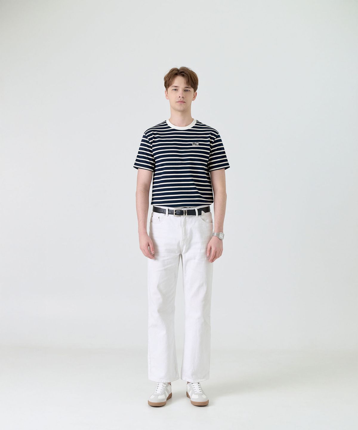 제마 에르베 르 코티디앙(ZEMA ÉLEVER LE QUOTIDIEN) Oldew Striped T-Shirt - Navy (올듀 스트라이프 티셔츠)
