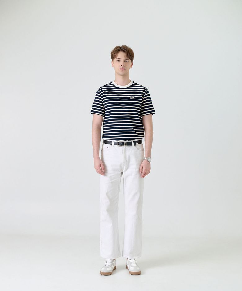 Oldew Striped T-Shirt - Navy (올듀 스트라이프 티셔츠)