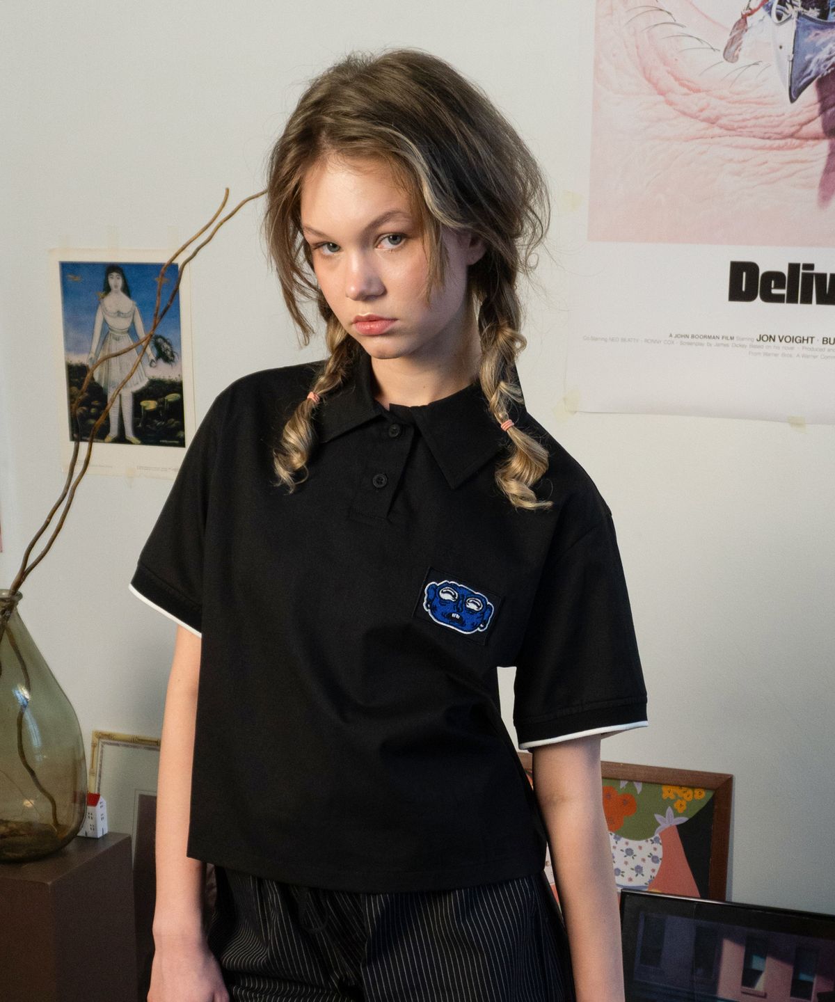 슈브토(SHVTO) Crop polo shirt