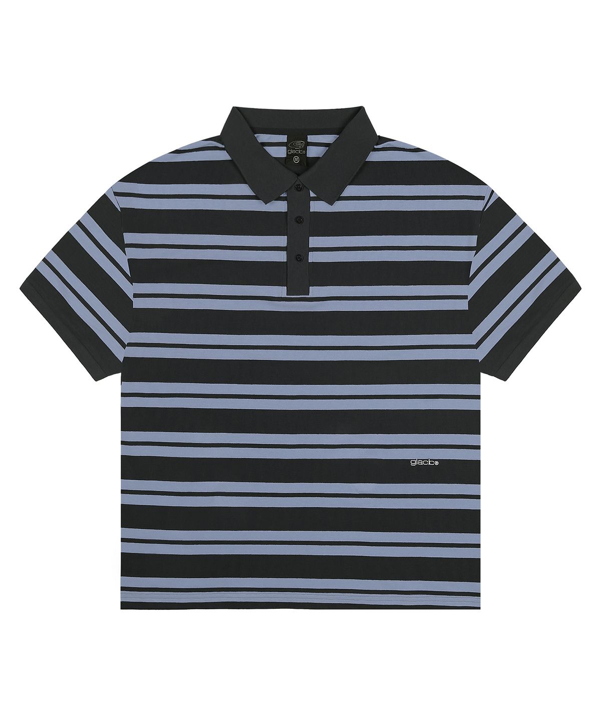 글랙(GLACK) GT069 스트라이프 럭비 반팔 티셔츠 (BLUE/GRAY)