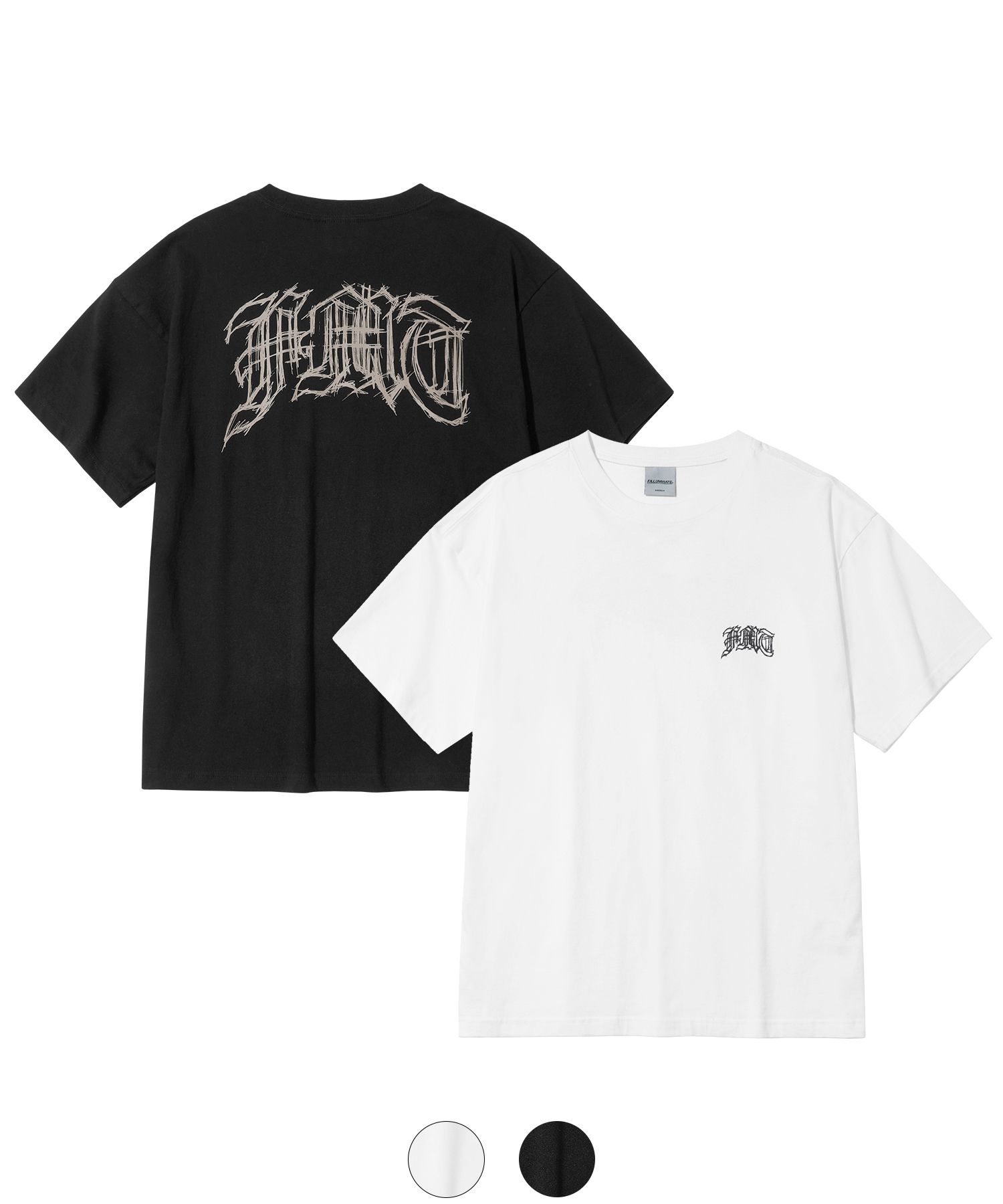 ★関税込★FILLUMINATE★DTP FLM Garment Round T-Shirt★ DTP FLMガーメントラウンドTシャツ ブラック - filluminate | 60