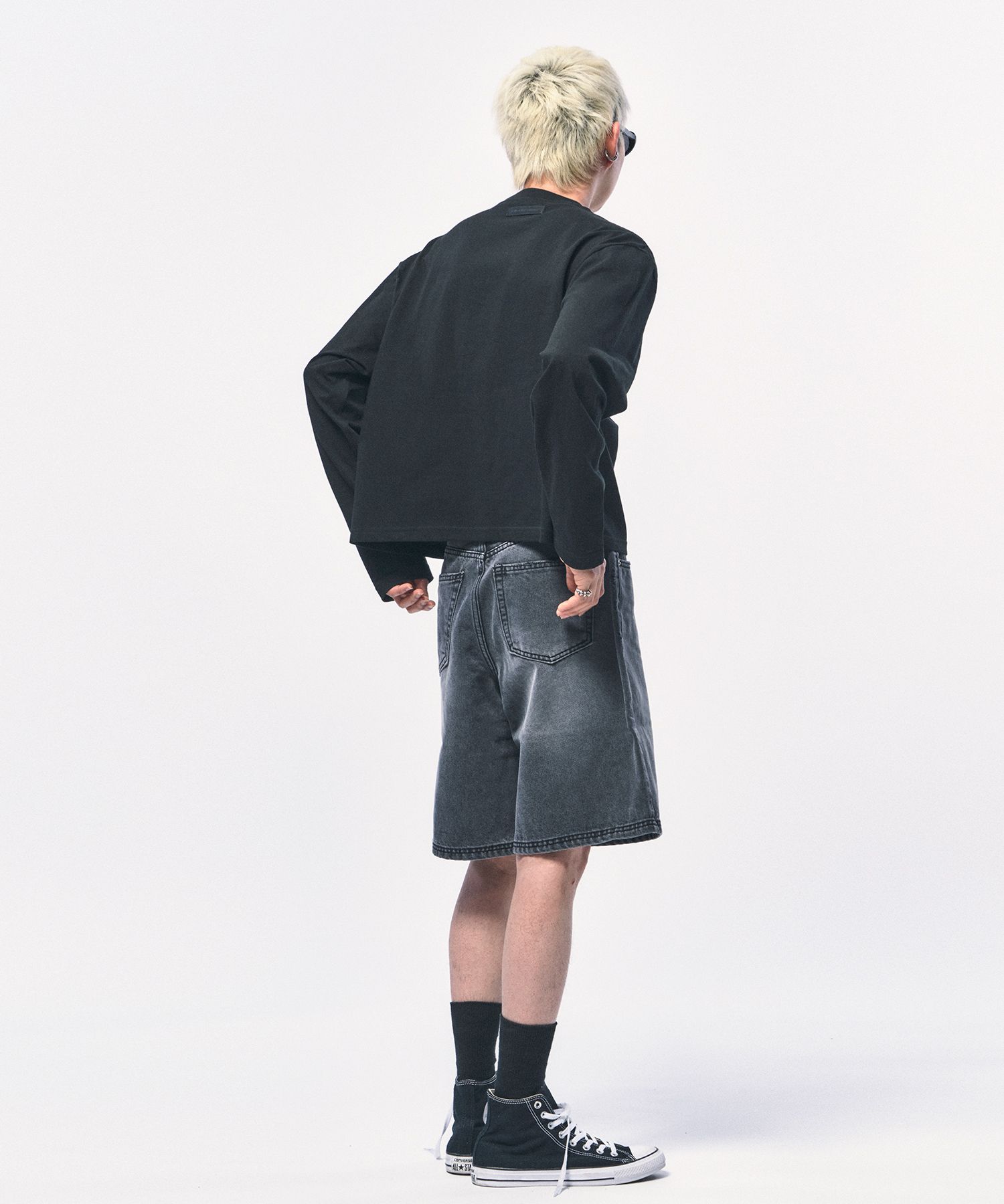 MUSINSA公式 | C WEAR BY THE GENIUS Men's Crop Long-sleeved T-shirt