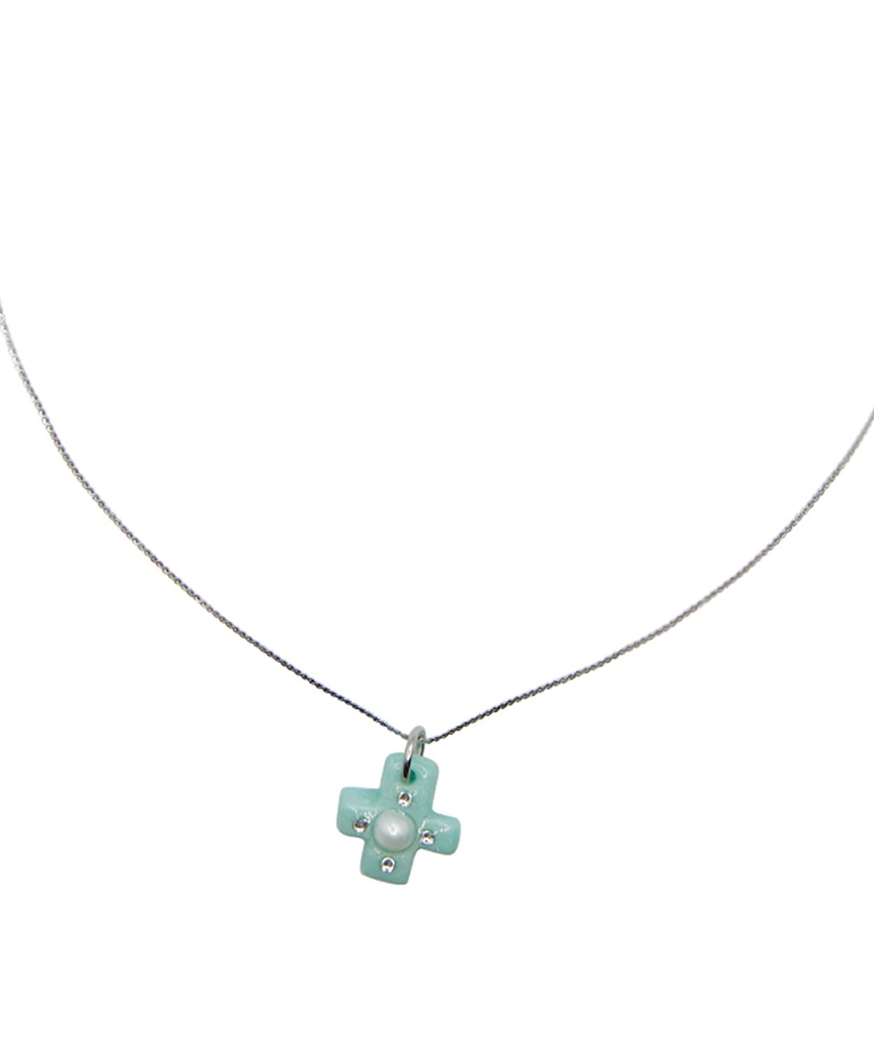 [韓国人気ジュエリー] nff crossway pearl necklace-mint MUSINSA | NFF crossway pearl necklace-mint