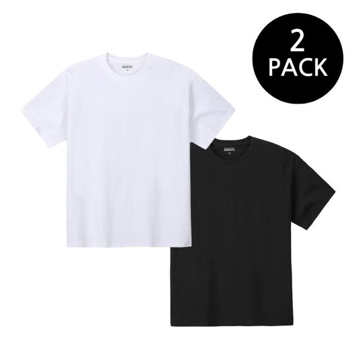 그루브스텝(GROOVESTEP) 2PACK 시그니쳐 무지 반팔 티셔츠