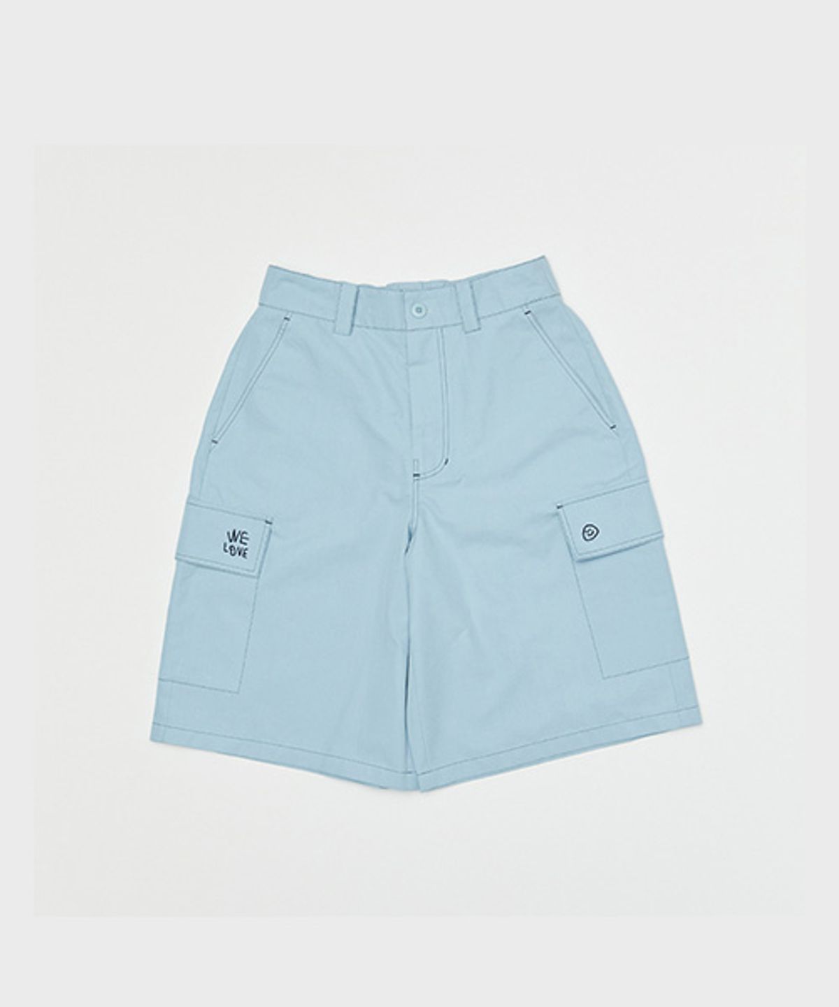 오울(OOOWL) MID LENGTH COTTON PANTS WE LOVE BLUE