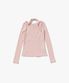 스트링 디테일 레이어드 긴팔 티셔츠 라이트 핑크