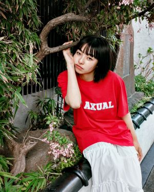 OVERFITTED LOGO APPLIQUE T SHIRTS_RED