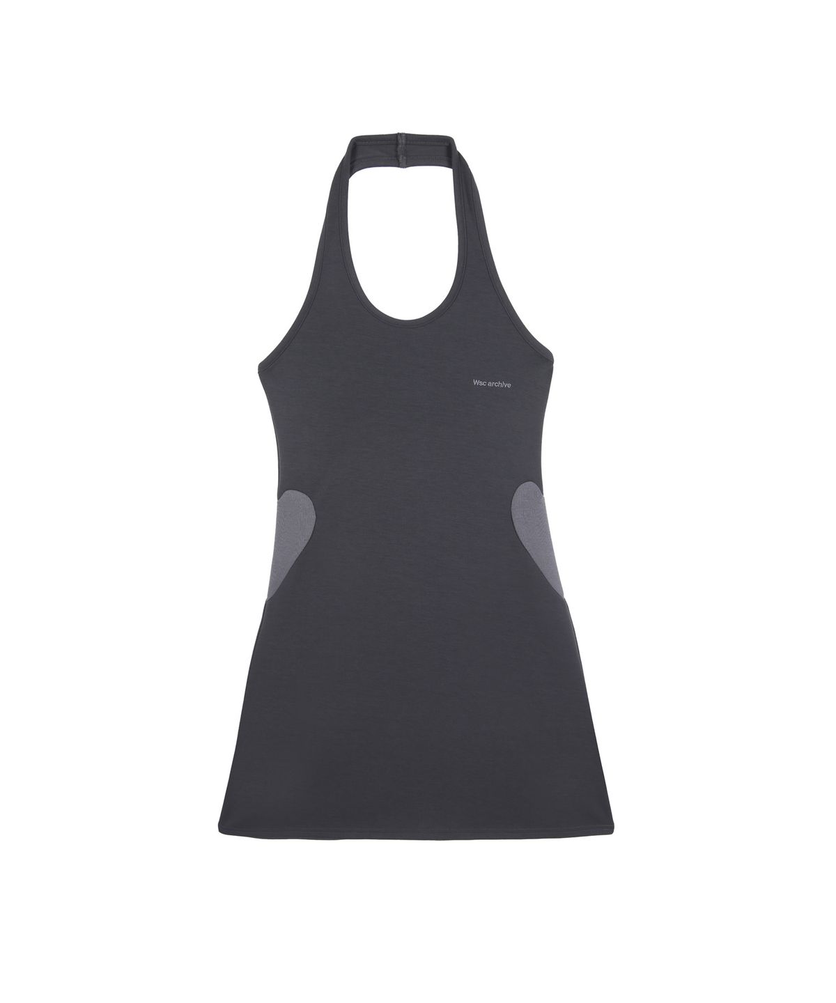 더블에스씨 아카이브(WSC ARCHIVE) Layered heart halter dress 003(Greyish blue)