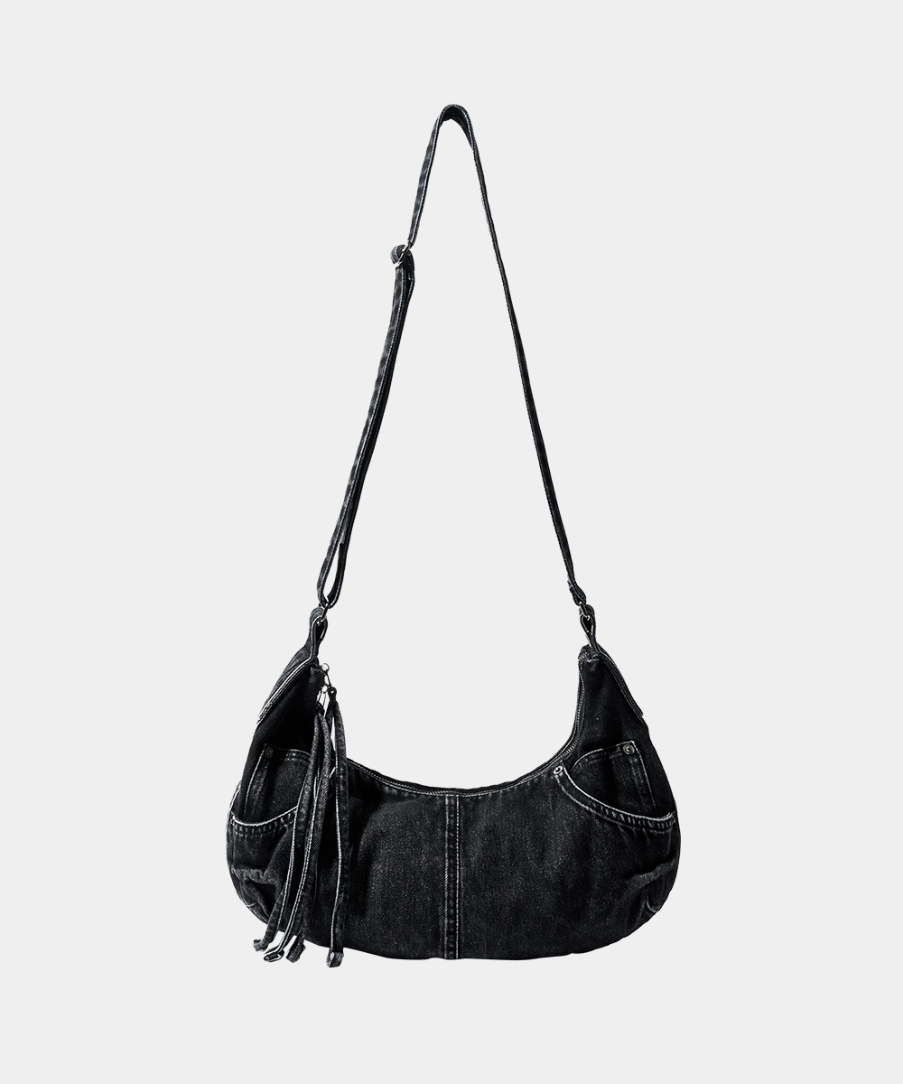 【MAISON MINED】24SS★ PINCH DENIM SADDLEBAG MUSINSA | MAISON MINED PINCH DENIM SADDLEBAG BLACK