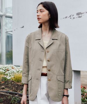 FOUR BUTTON SINGLE JACKET BEIGE